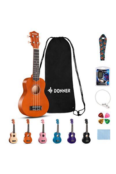 Donner DUS-10M Soprano Ukulele Seti (Maun)
