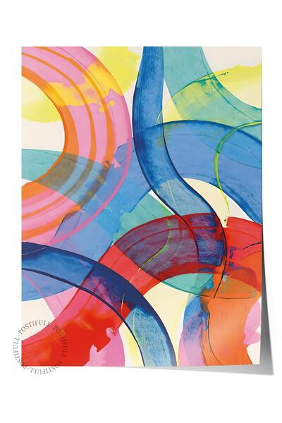 Postifull Poster fără cadru, seria Comfort, poster cu trăsuri de vopsea color...