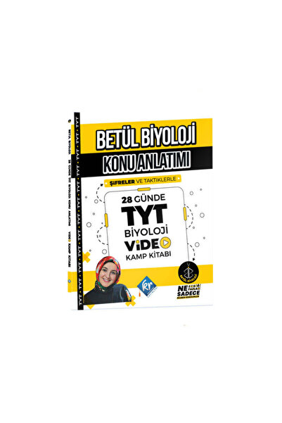 Bes Yayınları Betül Hoca TYT  Biyoloji Konu Anlatımı 28 Günde Video Kamp Kitabı