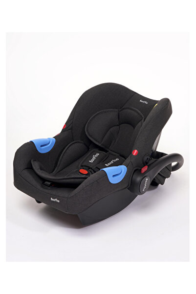 Bonfino Ritzy Car Seat + Carry Cot In Linen Fabric - Black