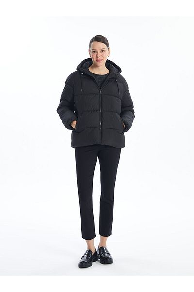 LC Waikiki Palton gonflabil de damă cu glugă - W40787Z8