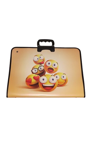 Polin 37 cm X54 cm Emoji Pattern Project and Picture Bag
