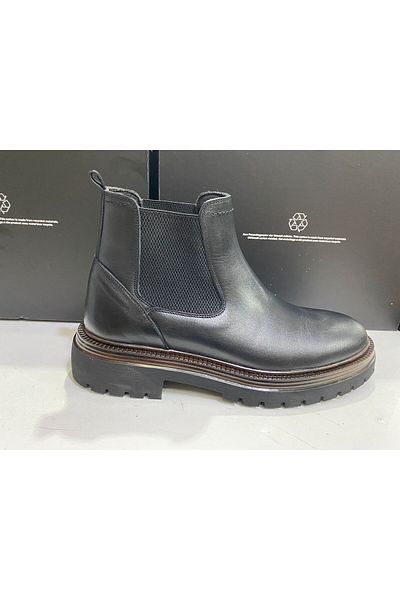 ARS Ayakkabı Μαύρες δερμάτινες ορθοπεδικές μπότες chelsi μοντέλο 1212