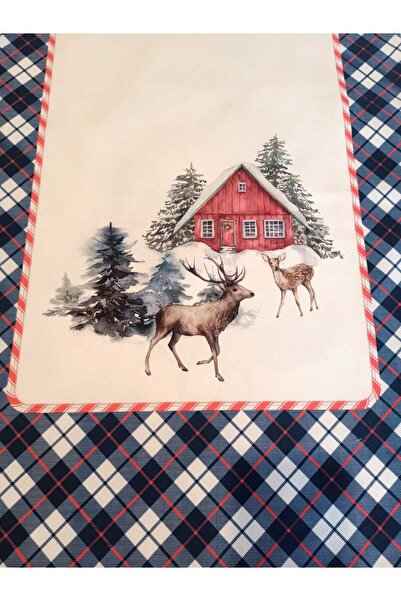 Yeniyıl Yılbaşı Noel Christmas Runner Masa Örtüsü