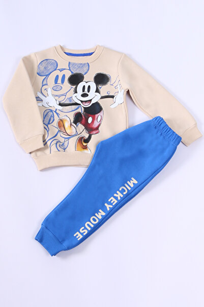 HÇM Erkek Çocuk 3 Iplik Eşofman Takımı Karakter Baskılı Ribanalı E20