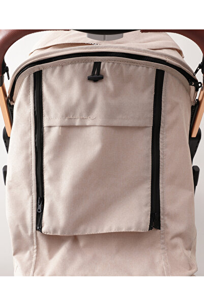 Bonfino Bonfino Runway Cabin Stroller with 5 Point Safety Harness - Beige