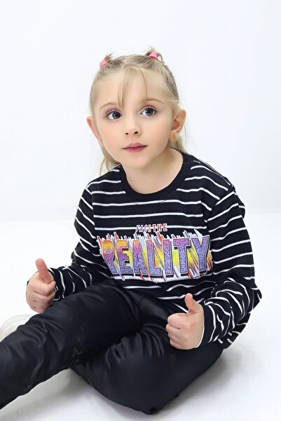 mini kanka Hanorac imprimat cu mânecă lungă, model crop, cu detaliu în dungi,...