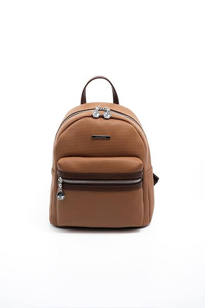 Silver Polo Silver & Polo Caramel - Γυναικείο σακίδιο πλάτης καφέ SP1146