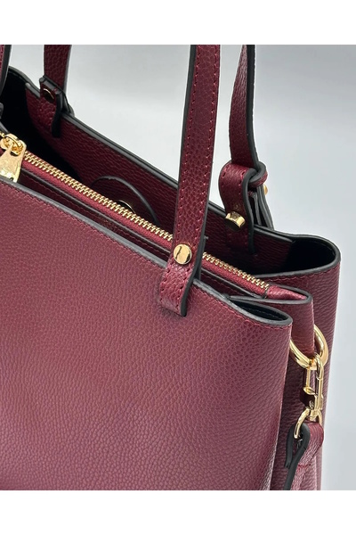 Marjinal Üç Bölmeli Klasik El Ve Omuz Kadın Çantası