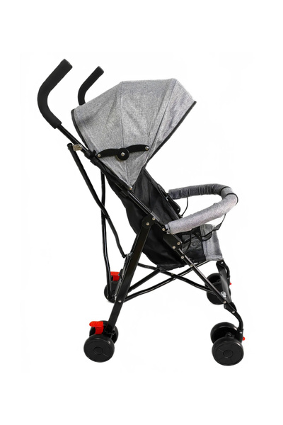 Fab N Funky Lightweight Stroller - Grey, Adjustable Canopy, Swivel Wheels, Mosquito Net, 0M+