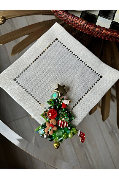 Hatice sakallı design 1 Adet Yılbaşı yeniyıl  Temalı kahve yanı taşlı sunum p...