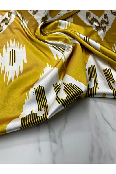 ipekkumaş Yellow Urla Pattern Dress Shirt Tivil Satin Fabric Our Product Is S...