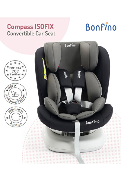 Bonfino مقعد سيارة كومباس آيزوفيكس قابل للتحويل، مناسب للأطفال من عمر 0 ​​إلى...