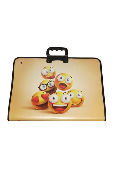 Polin 37 cm X54 cm Emoji Pattern Project and Picture Bag