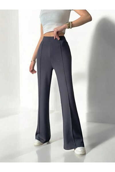 MİZAN MODA Španske pantalone visokog struka Flared Licra Recoveri