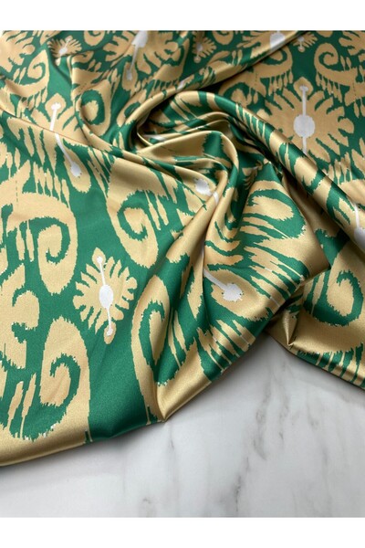 ipekkumaş قميص فستان بنمط إيكات أخضر من قماش الساتان تيفيل يباع حسب قطع منتجا...