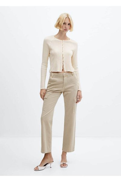 MANGO Woman Cargo τζιν με τσέπες