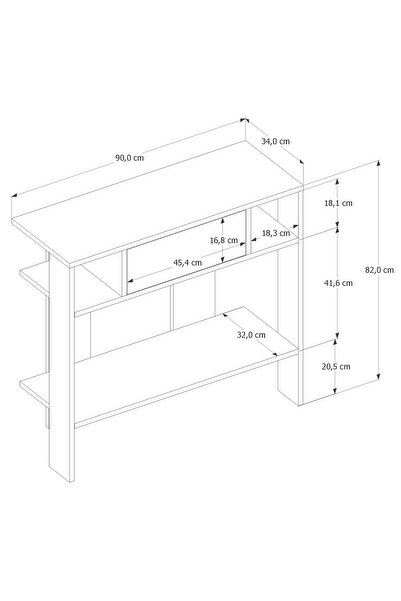 Minora ALVİN DRESUAR SABİT AYAKLI ÇEKMECELİ DEKORATİF