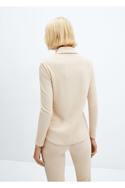 MANGO Woman Triko düğmeli gömlek