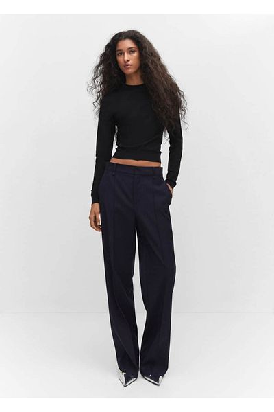 MANGO Woman Thin woven sweater with zipper