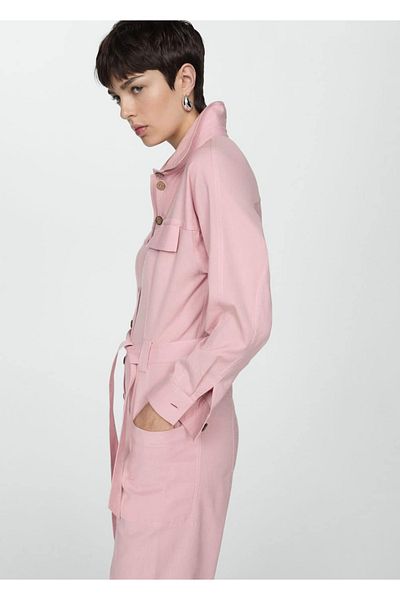 MANGO Woman Buttoned Long Jumpsuit