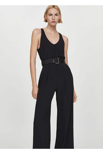 MANGO Woman Long Belted Jumpsuit