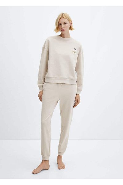 MANGO Woman T-Shirt mit Mickey-Mouse-Muster