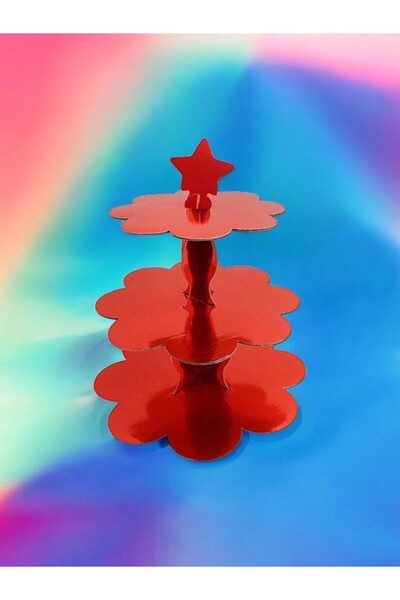 VibeHome Spider-Man Kırmızı Kek Standı - Doğum Günü Parti ve Eğlenceli Etkinlikler İçin