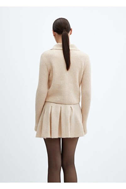 MANGO Woman Pilili örgü etek