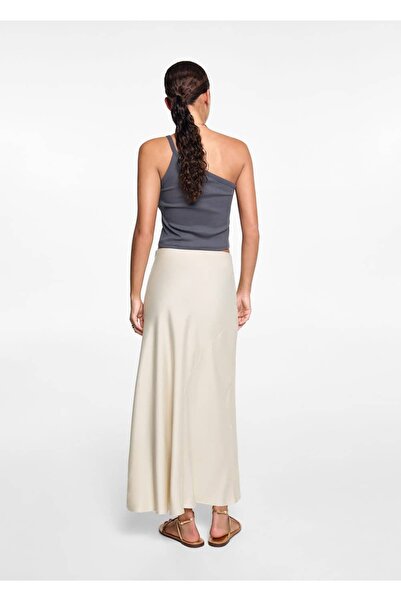 Mango Teen Fusta de culoare aurie pentru copii