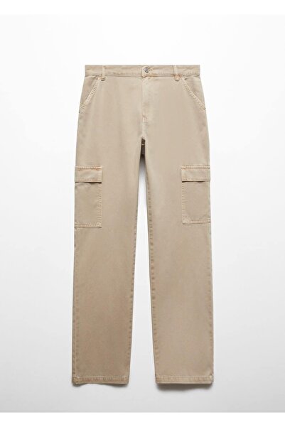 MANGO Woman Cepli kargo jean pantolon