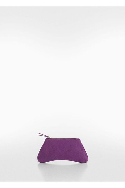 MANGO Woman Asymmetric leather card holder