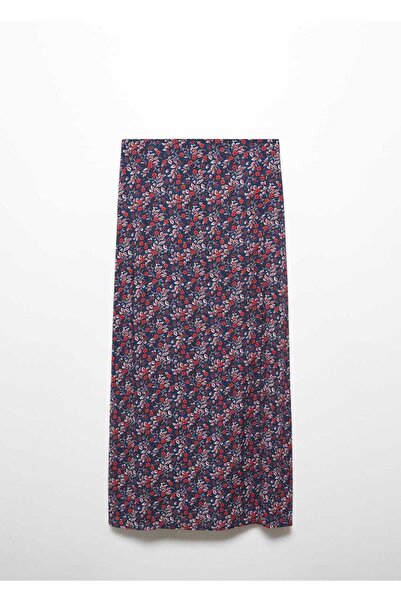 Mango Teen Desenli Yırtmaçlı Etek