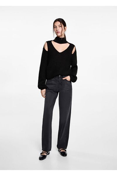 Mango Teen Pulover oversize cu fante