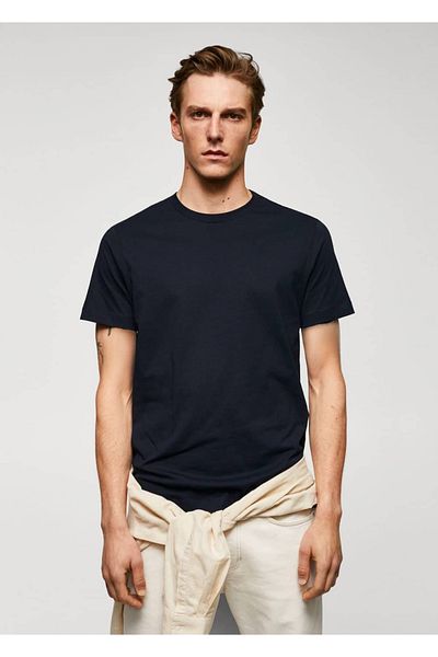 MANGO Man Basic-T-Shirt aus Stretch-Baumwolle