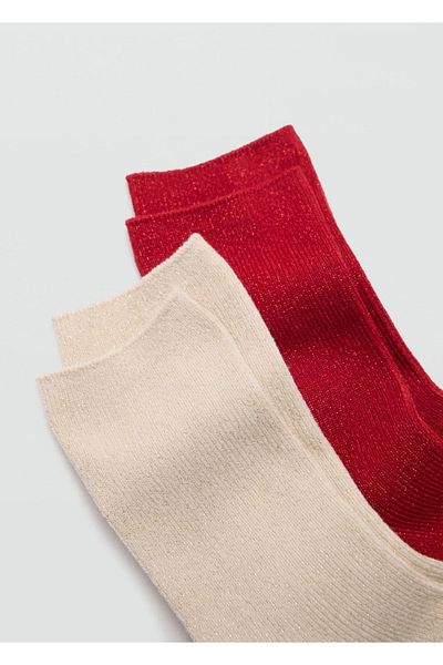 MANGO Woman 2er-Pack Lurex-Socken