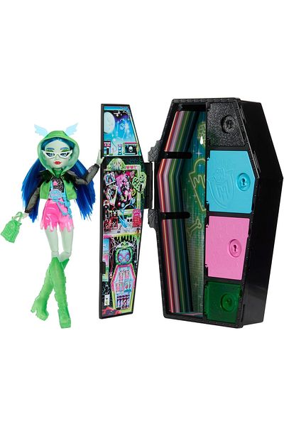 MONSTER HIGH Neon Frights Ghoulia - Мистериозен приятел Игрален комплект S3 Hnf81
