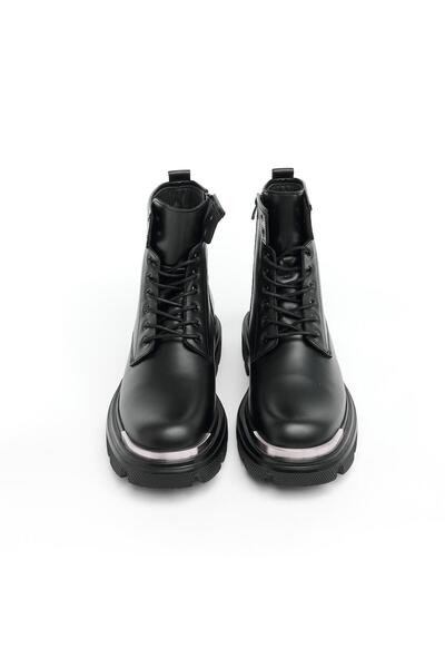 derinet Fermuarlı Bağcıklı Hakiki Deri Erkek Bot