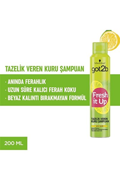Got2B Fresh It Up Extra Fresh Kuru Şampuan 200 ml