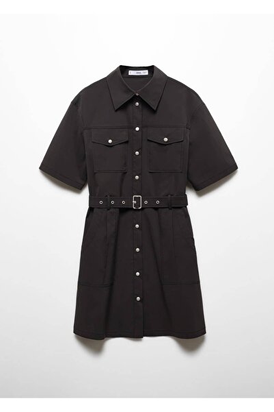 MANGO Woman Φόρεμα πουκάμισο με ζώνη