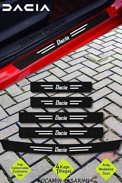 Kocamın Tasarımı Dacia Tasarımlı Kapı ve Bagaj Eşiği Çizilme Önleyici Karbon ...