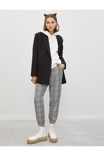 Koton Plaid Jogger Pants