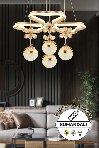 VENON 3 Color Light Controlled Modern Chandelier - Living Room Pendant Lamp Led