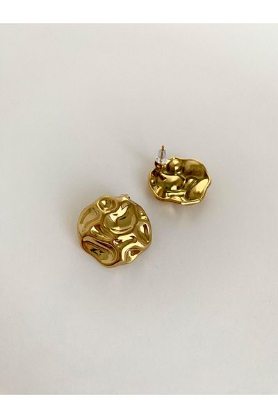ı feel free more then ever that moment Steel Modern Stud Earring