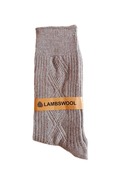 ENEFENDİ Мъжки зимни термо чорапи от агнешка вълна с аромат, дебели чорапи