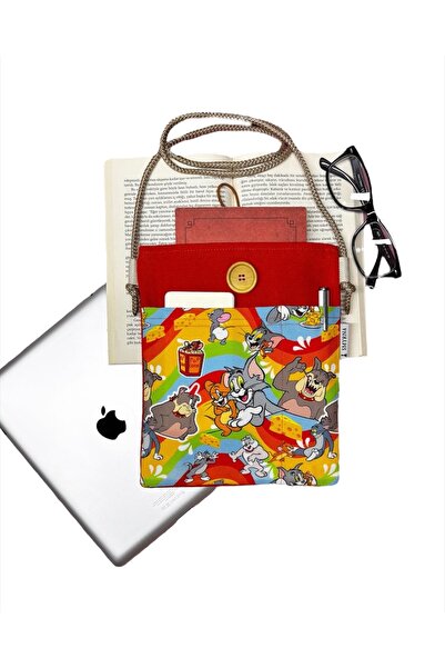 Smyrna Curea - Geantă pentru cărți / tabletă / Ebook - Curea detașabilă (pisi...