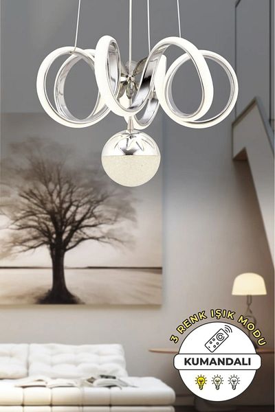 VENON Venus 3-Color Light Modern Chandelier with Dimmer - Living Room Kitchen Closure