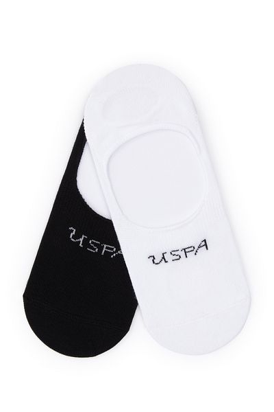 U.S. Polo Assn. Women's Black and White 2-Piece Ballerina Socks 50299024 -Vr046