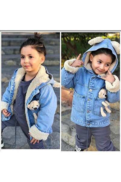 Bebeğimin Dolabında Erkek Çocuk Kot Mont Aycıklı