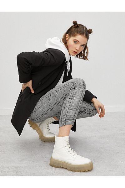 Koton Plaid Jogger Pants